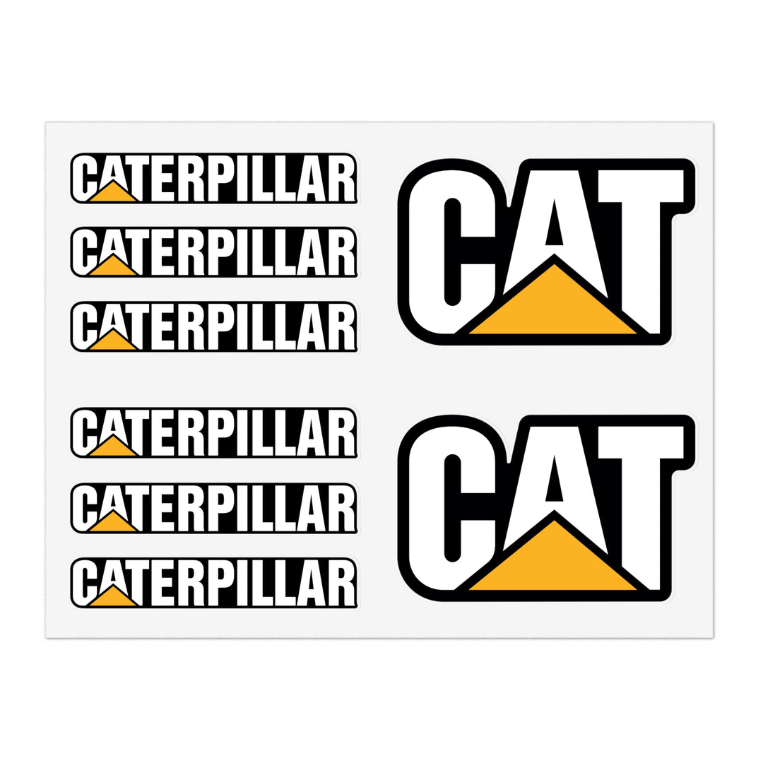 CAT Caterpillar Bundle Decals / 8pcs for Interior & exterior applications / water, scratch, and UV-resistant
