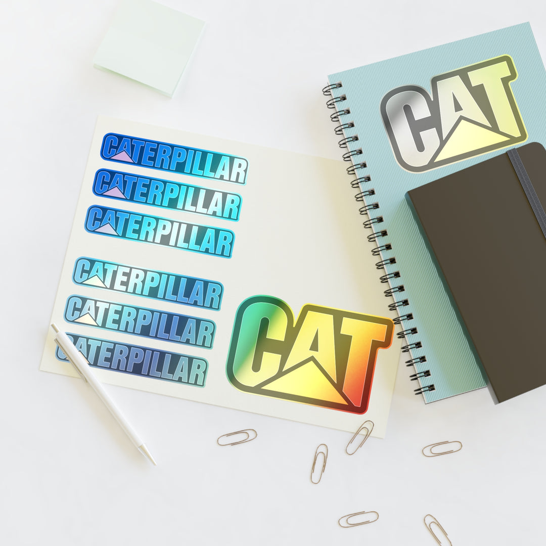 CAT Caterpillar Bundle Decals / 8pcs for Interior & exterior applications / water, scratch, and UV-resistant
