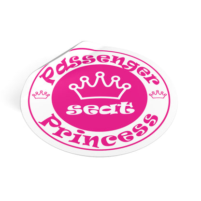 Passenger Seat Princess Round Vinyl Stickers for indoors and outdoors use / water, scratch, and UV-resistant