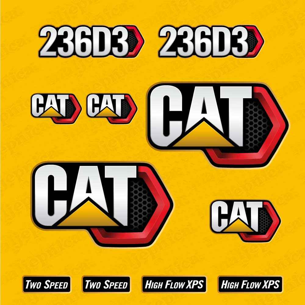 CAT Caterpillar 239D3 Replacement Decal Skid Steer Loader Set