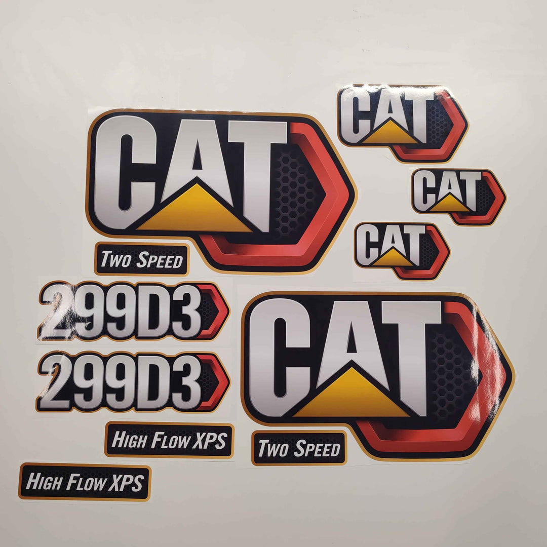 CAT Caterpillar 299D3 Replacement Decal Skid Steer Loader Set