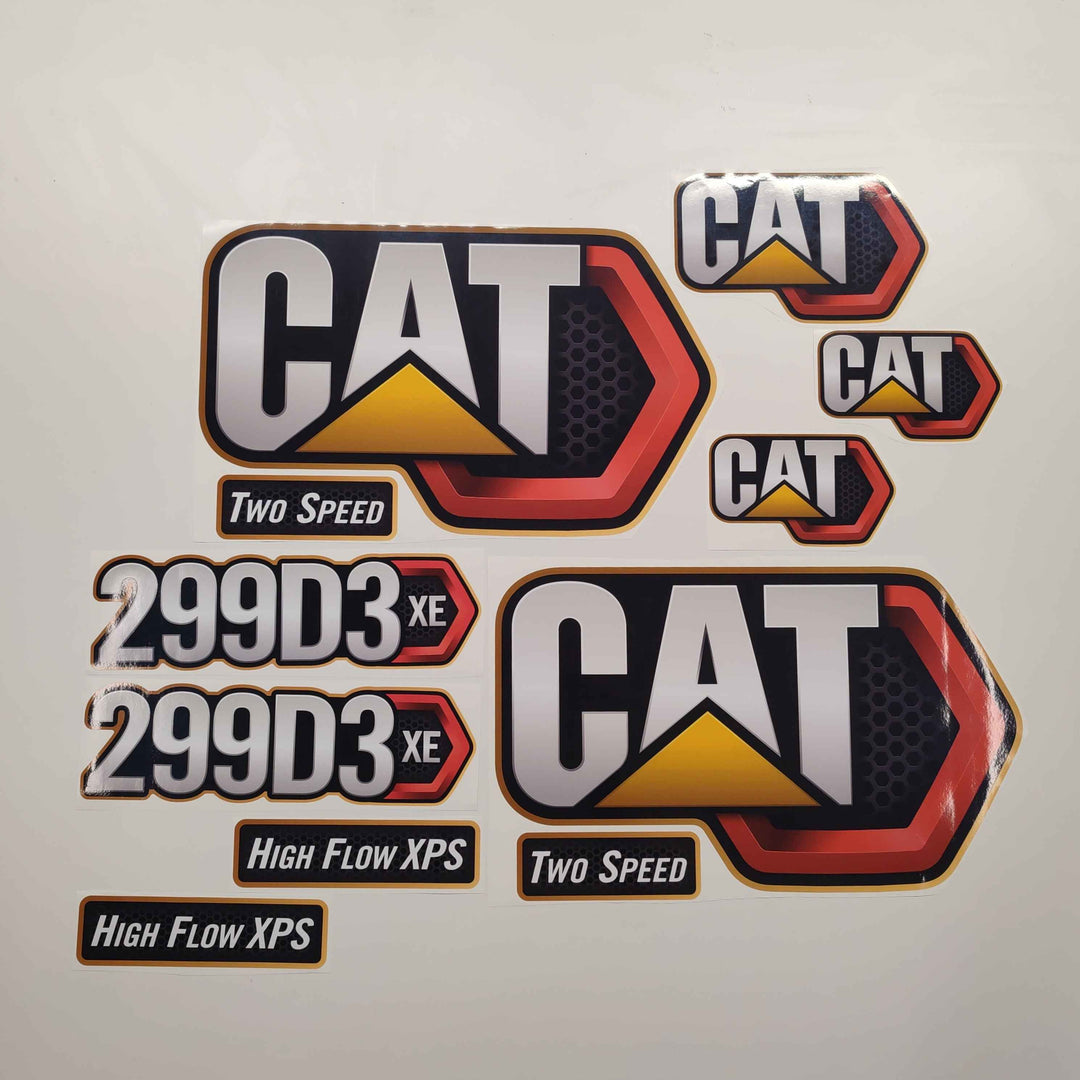 CAT Caterpillar 299D3 XE Replacement Decal Skid Steer Loader Set