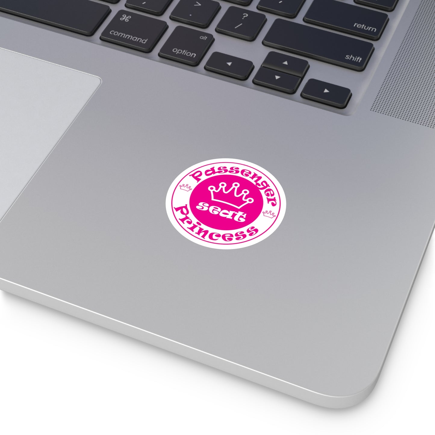 Passenger Seat Princess Round Vinyl Stickers for indoors and outdoors use / water, scratch, and UV-resistant