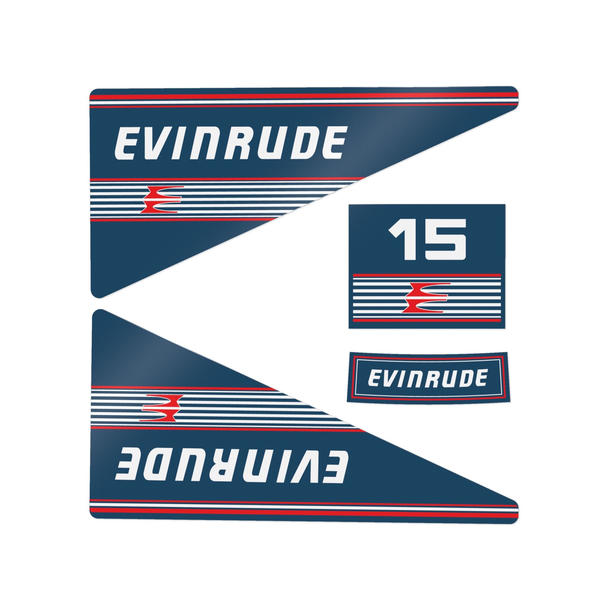 Johnson 15hp Outboard Motor Replacement Decal Set - Vintage Style Stickers