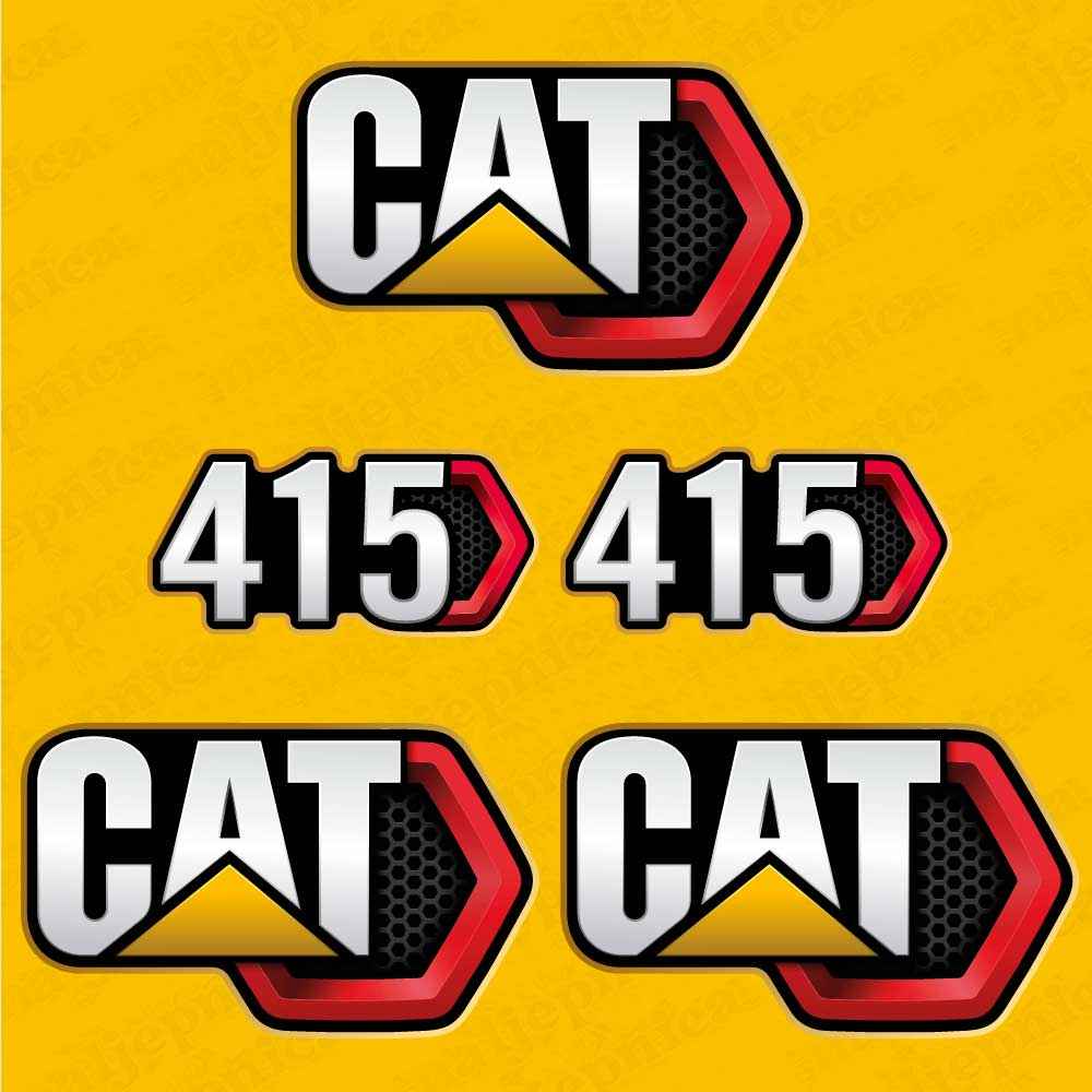CAT Caterpillar 415 Backhoe Loader Replacement Decal Set