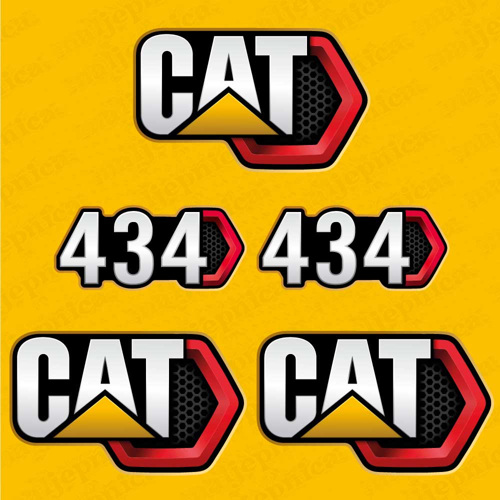 CAT Caterpillar 432 / 434 / 440 / 444 / 450 Backhoe Loader Replacement Decal Set