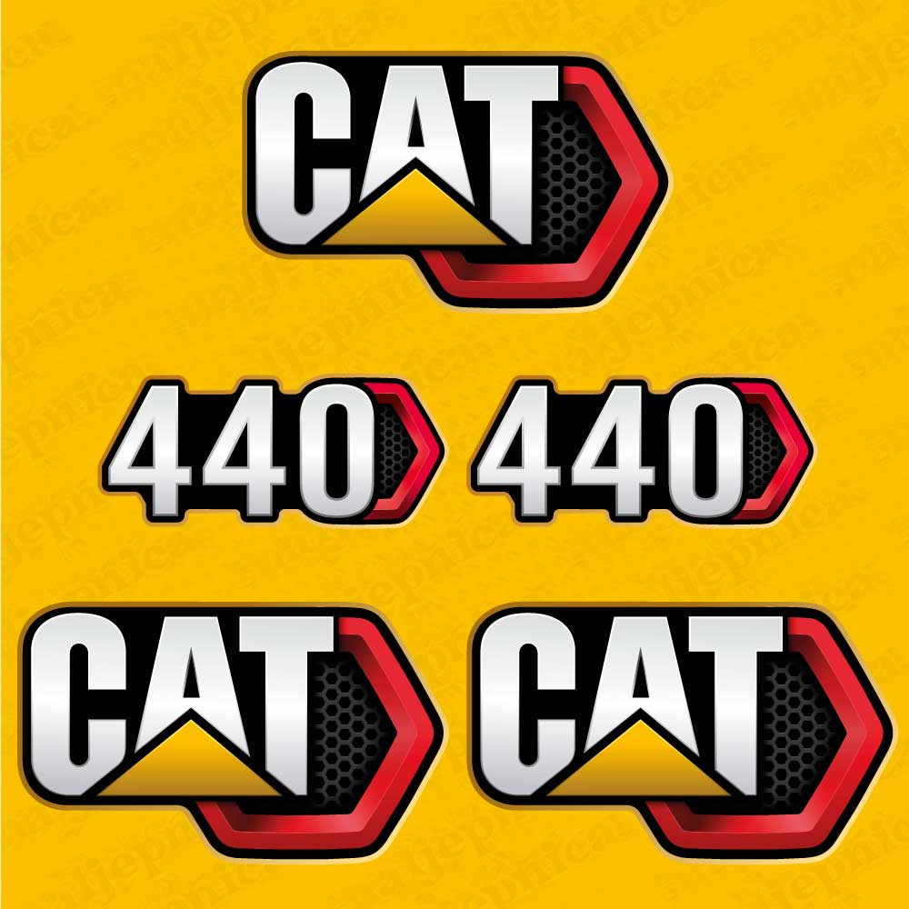 CAT Caterpillar 432 / 434 / 440 / 444 / 450 Backhoe Loader Replacement Decal Set