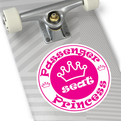 Passenger Seat Princess Round Vinyl Stickers for indoors and outdoors use / water, scratch, and UV-resistant