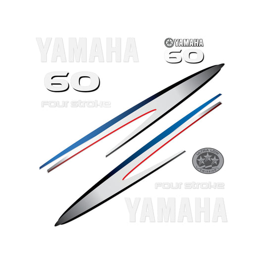 Yamaha 60hp Outboard Decals Set