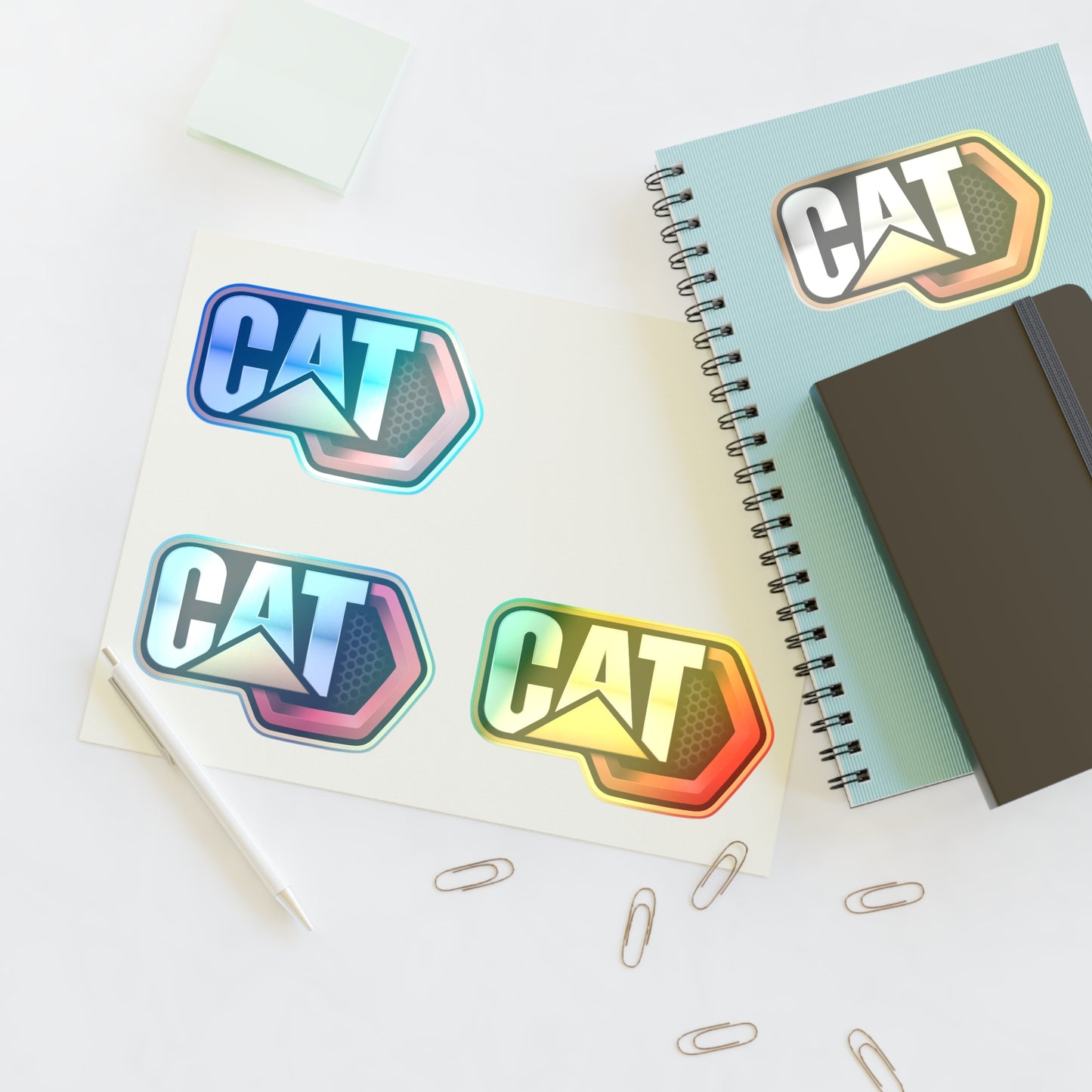 CAT Caterpillar Decals / 4pcs for Interior & exterior applications / water, scratch, and UV-resistant