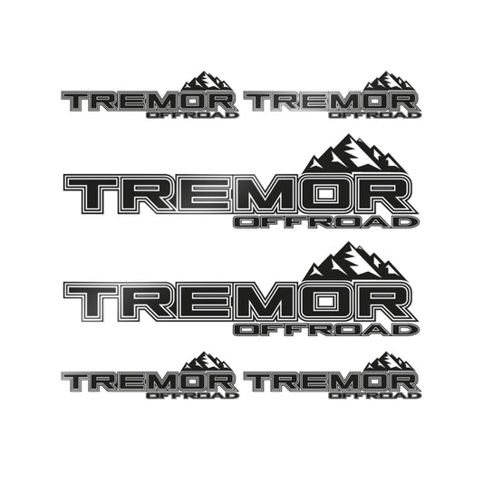 Tremor Off Road Black Decals / Stickers / Bed Side / Set of 6pcs / Made in US / Aftermarket Replacement (DTF) Kit