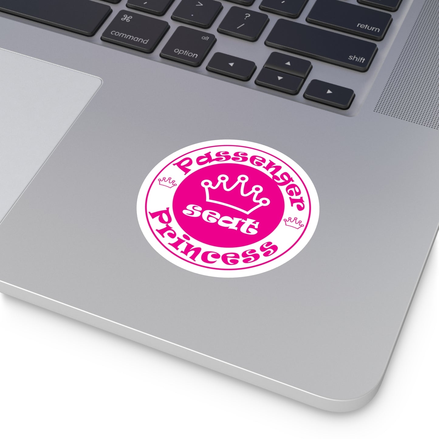 Passenger Seat Princess Round Vinyl Stickers for indoors and outdoors use / water, scratch, and UV-resistant