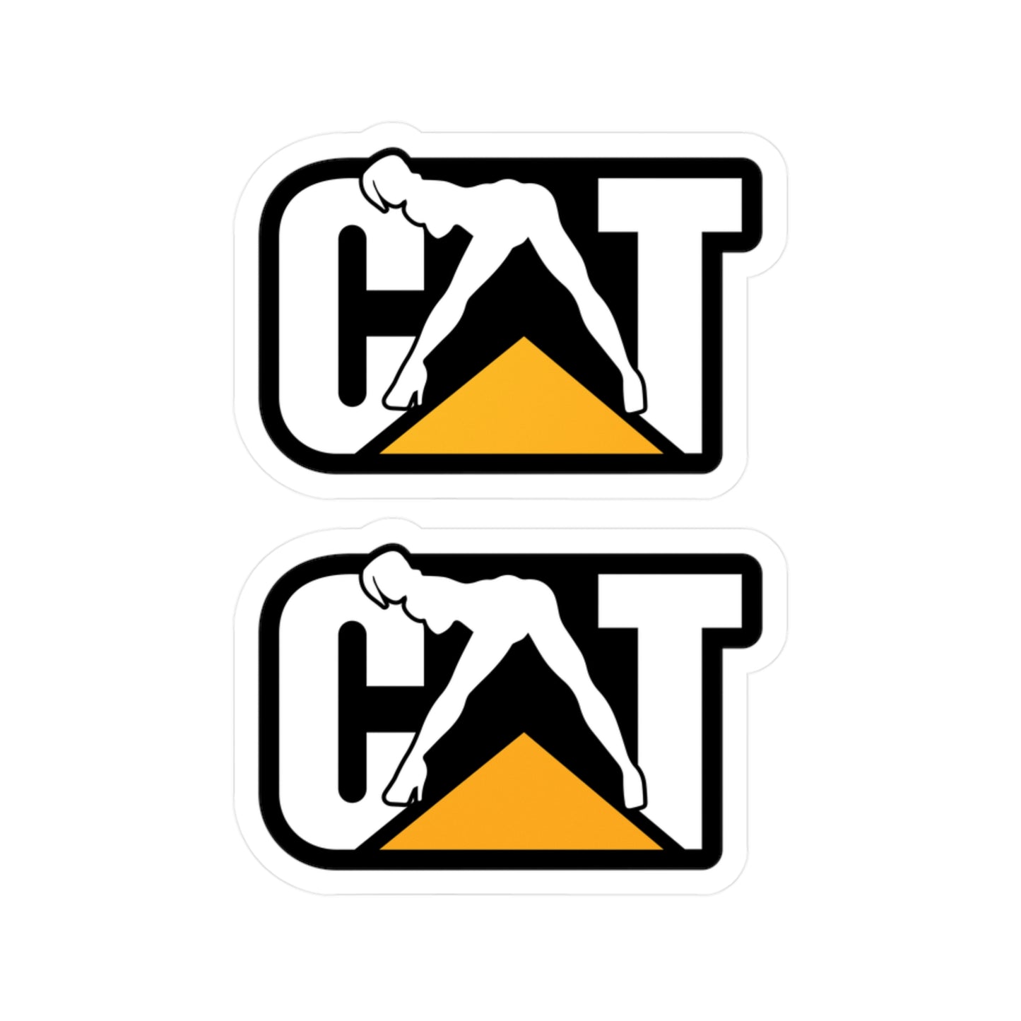 Cat Caterpillar Girl Decals / 2pcs / Kiss-Cut Vinyl for indoors and outdoors use / water, scratch, and UV-resistant