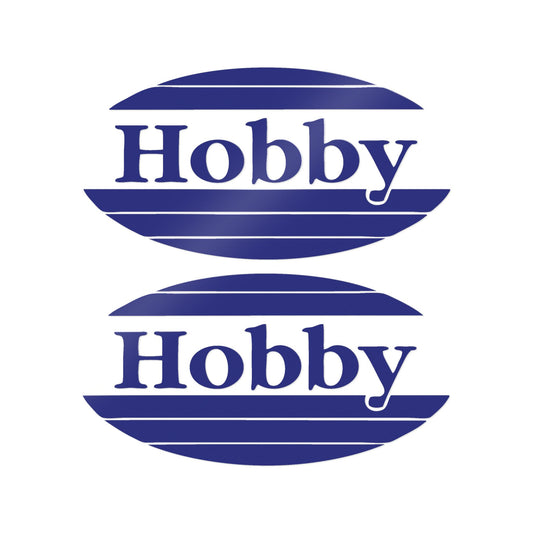 Hobby Prestige Blue Aftermarket Replacement Caravan Decals Sticker (DTF) 2pcs - Multiple Size