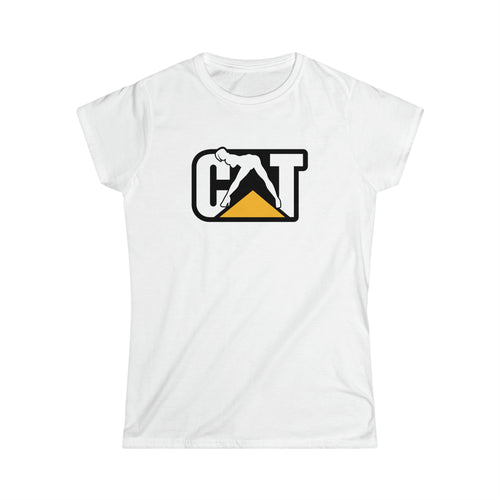 Cat Caterpillar Equipment Machinery Women's Soft Style T-Shirt / Black & White version / Gift