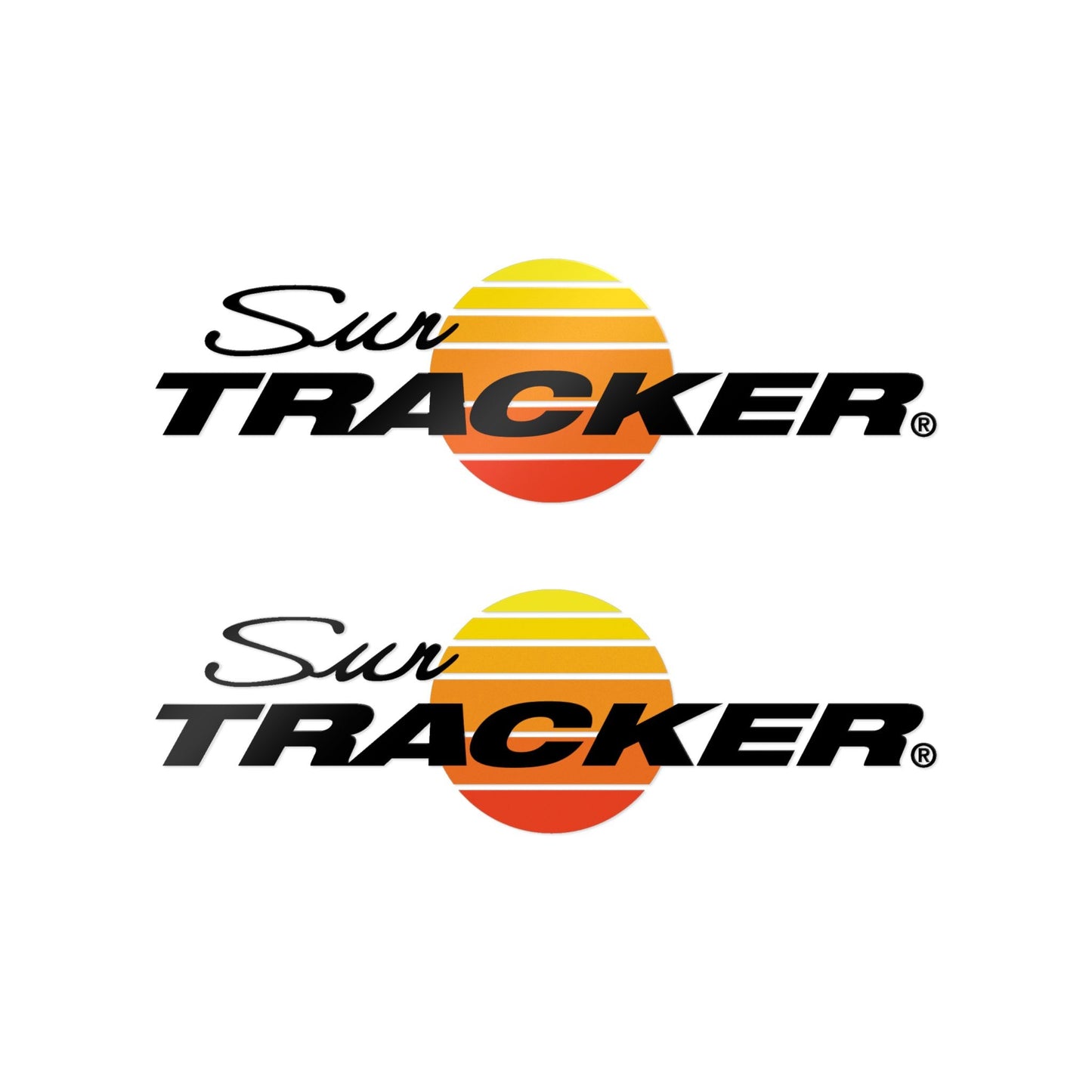 Sun Tracker Boat Decal Set Aftermarket Replacement (DTF) 2pcs - Multiple Size
