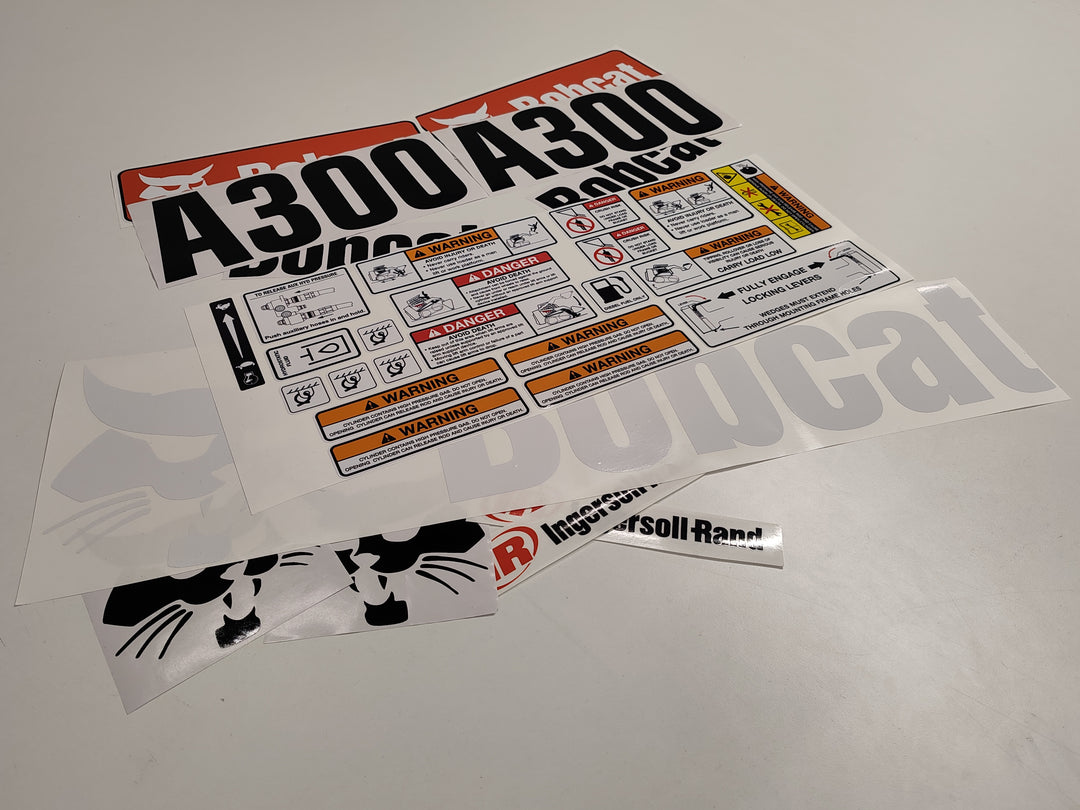 Bobcat A300 Loader Aftermarket Decals Replacement Set