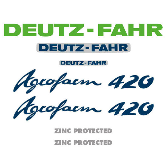 Deutz-Fahr Agrofarm 420 tractor decal aufkleber adesivo sticker set replacement decal set