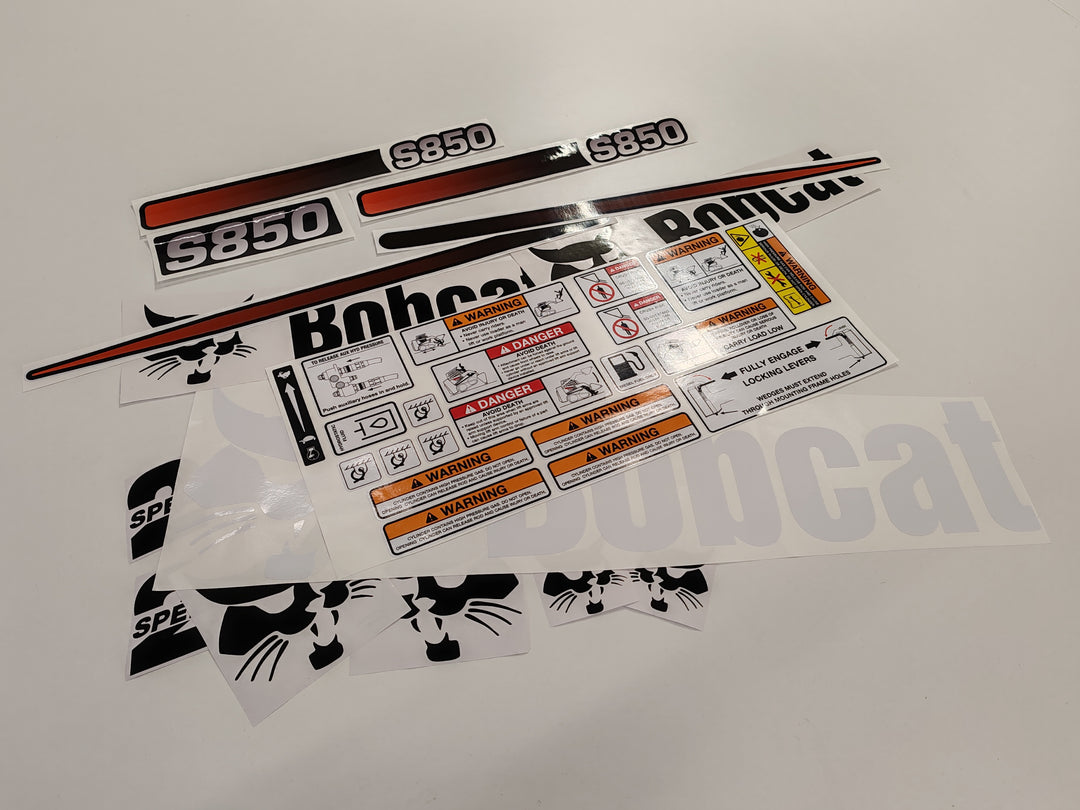 Bobcat S850 (R) Loader Aftermarket Decal  Aufkleber  Adesivo  Sticker  Replacement Set