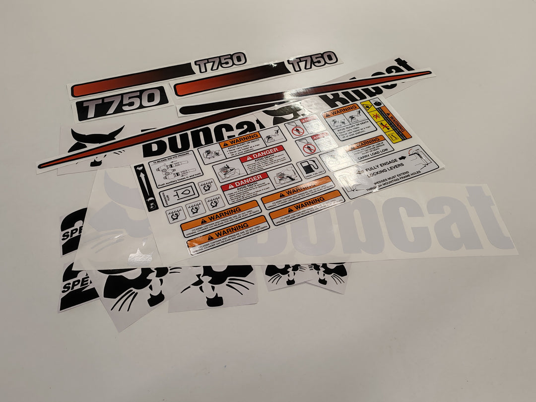 Bobcat T750 (R) Loader Aftermarket Decal  Aufkleber  Adesivo  Sticker  Replacement Set