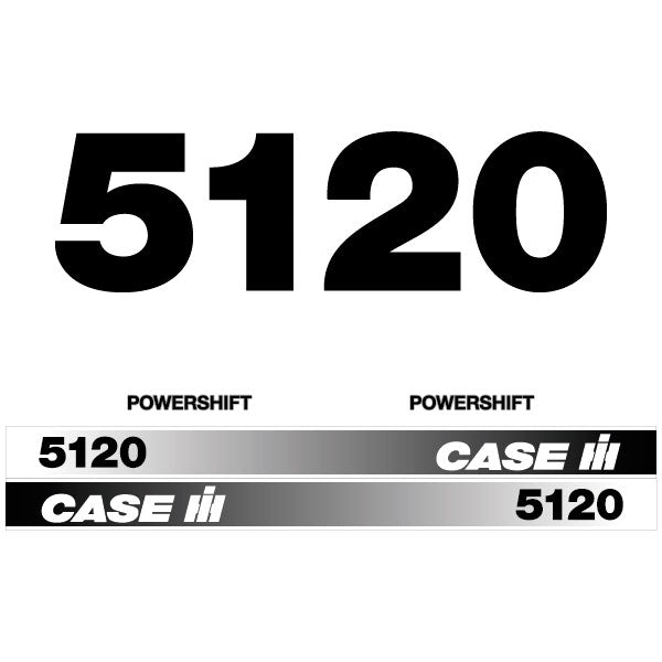 Case 5120 tractor decal aufkleber adesivo sticker set.                                                     . replacement decal set