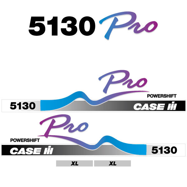 Case 5130 POWERSHIFT PRO tractor decal aufkleber adesivo sticker set replacement decal set