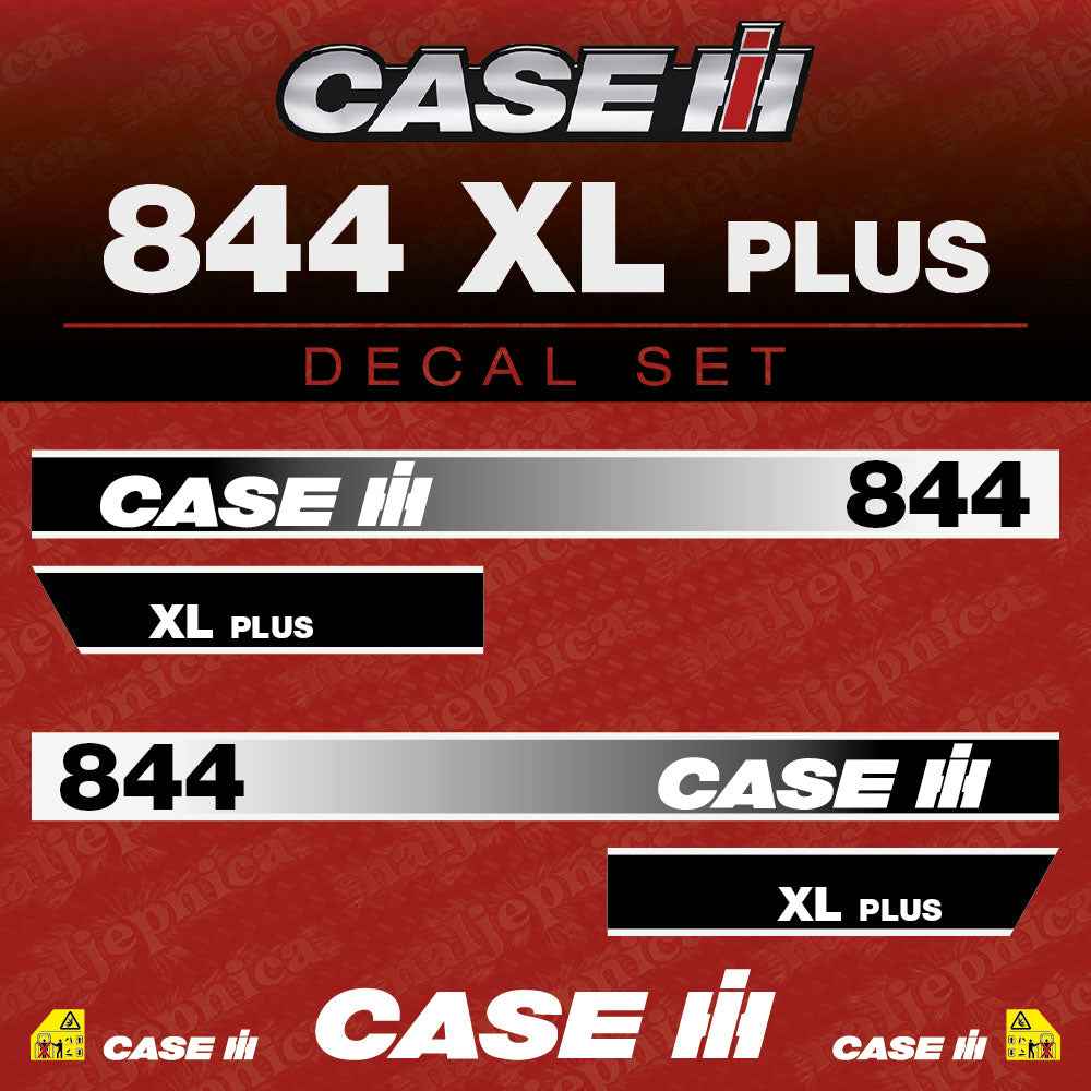 Case 845 XL Plus Aftermarket Replacement Tractor Decal (Sticker) Set