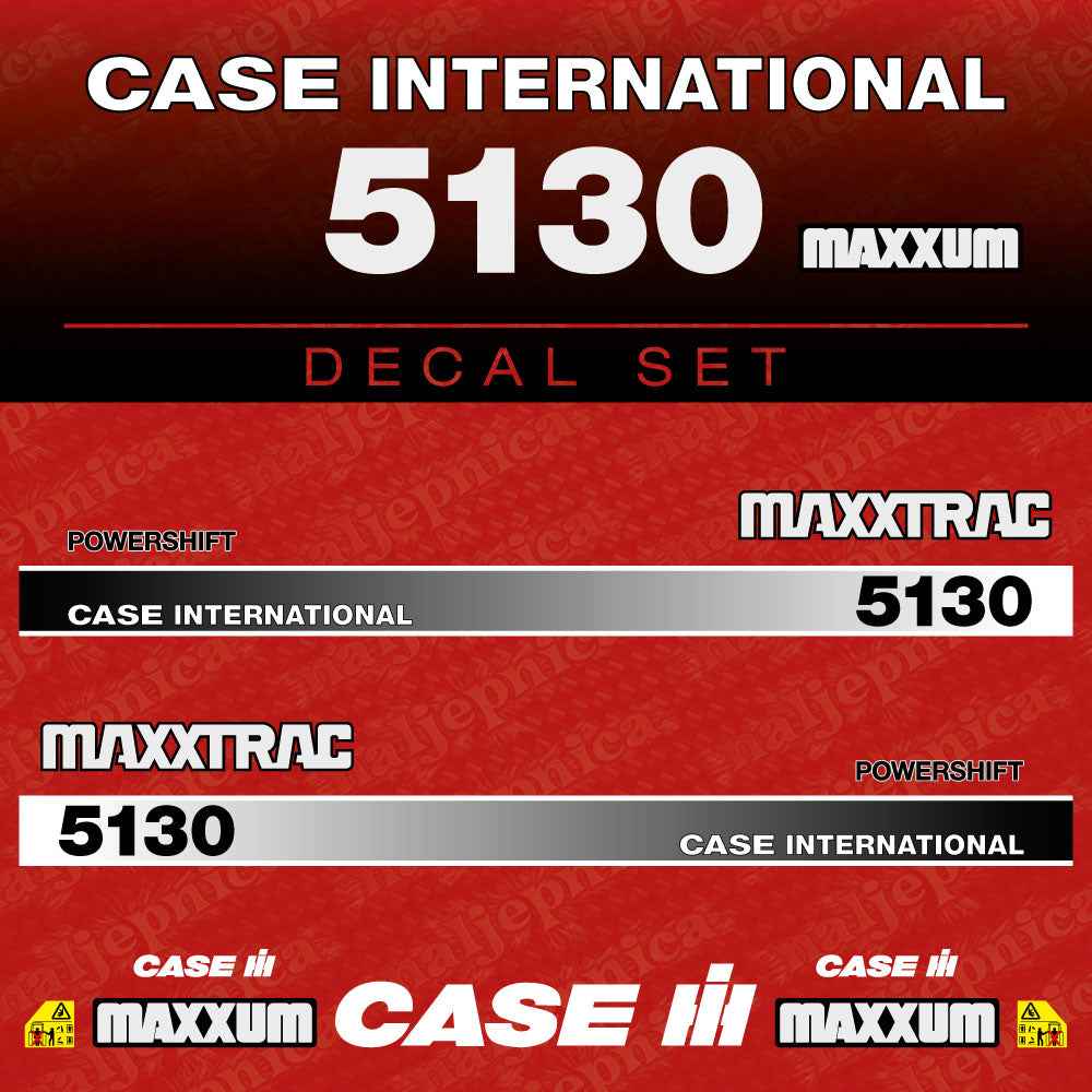 Case International 5140 Maxxum Aftermarket Replacement Tractor Decal (Sticker) Set (Copy)