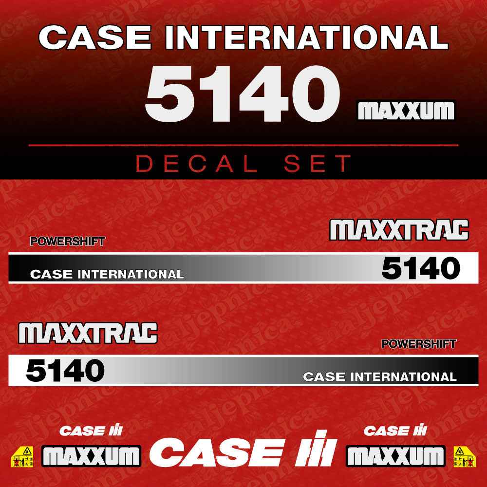 Case International 5150 Maxxum Aftermarket Replacement Tractor Decal (Sticker) Set