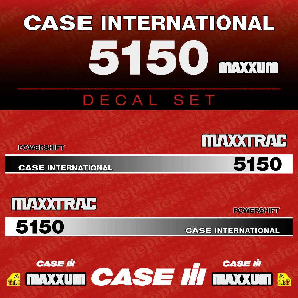 Case International 5220 Maxxum Aftermarket Replacement Tractor Decal (Sticker) Set