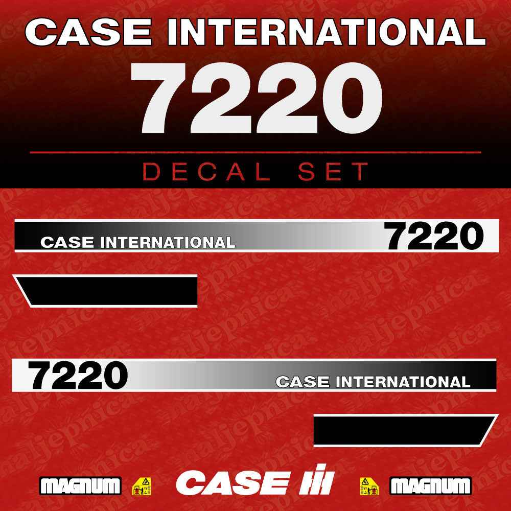 Case International 7230 Aftermarket Replacement Tractor Decal (Sticker) Set