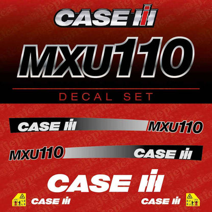 Case MXU 115 Aftermarket Replacement Tractor Decal (Sticker) Set