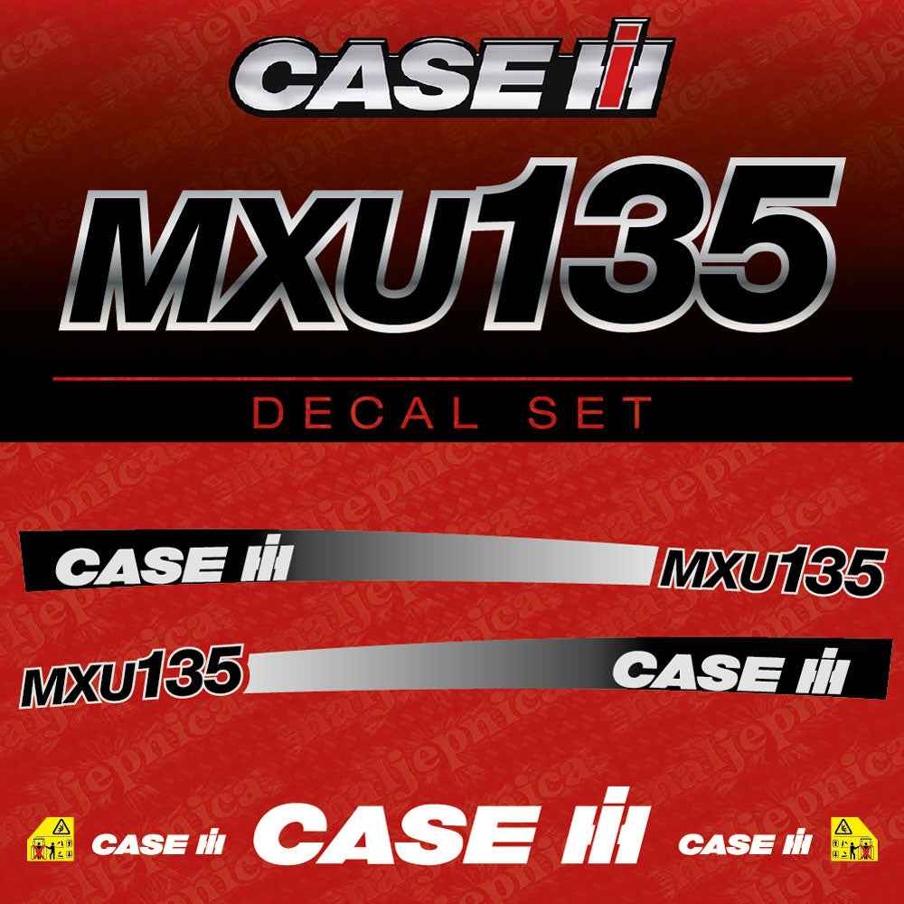 Case 844 XL Plus Aftermarket Replacement Tractor Decal (Sticker) Set