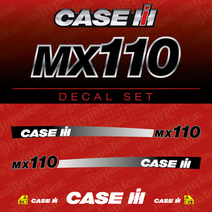 Case MX 110 Aftermarket Replacement Tractor Decal (Sticker) Set