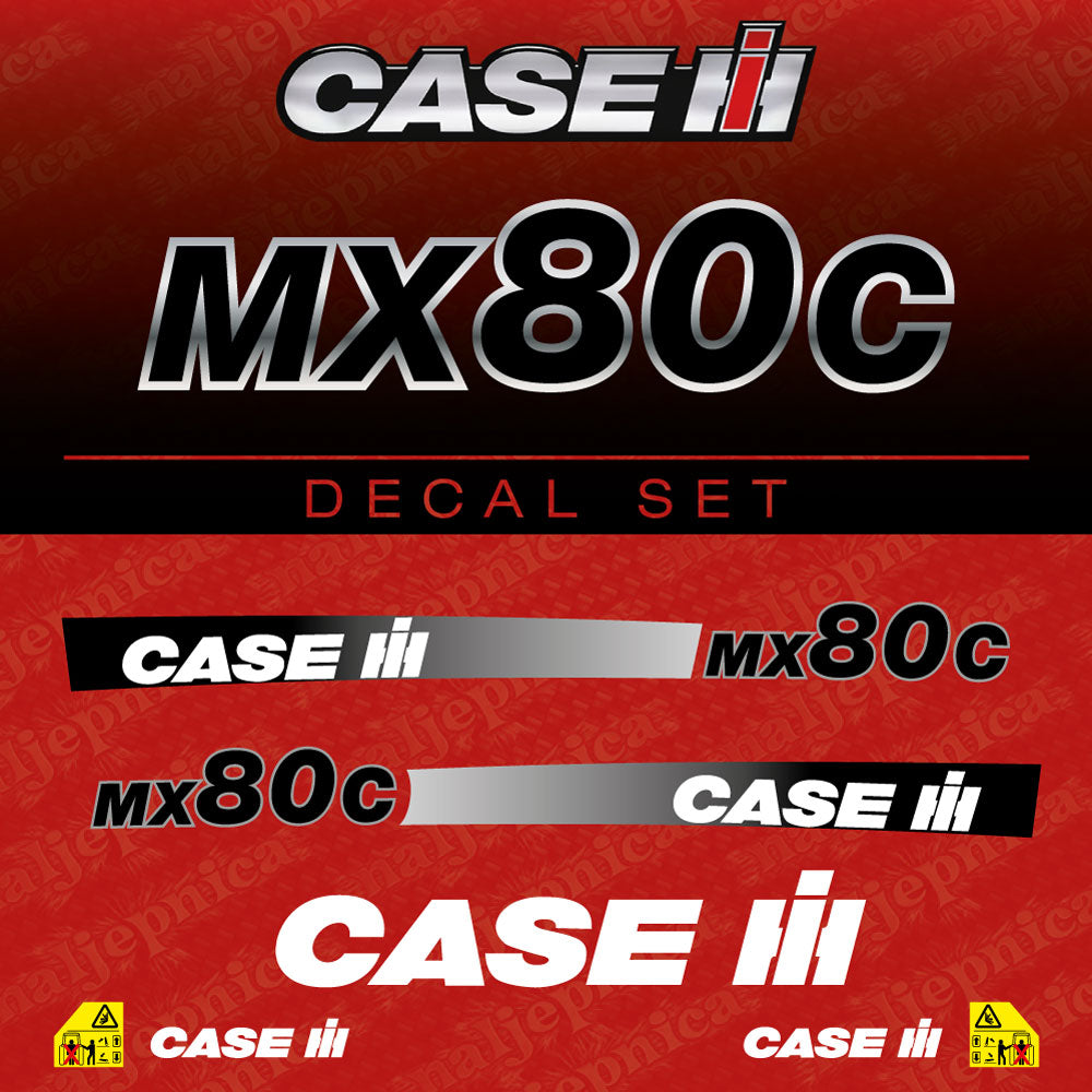 Case MX 80C Aftermarket Replacement Tractor Decal (Sticker) Set