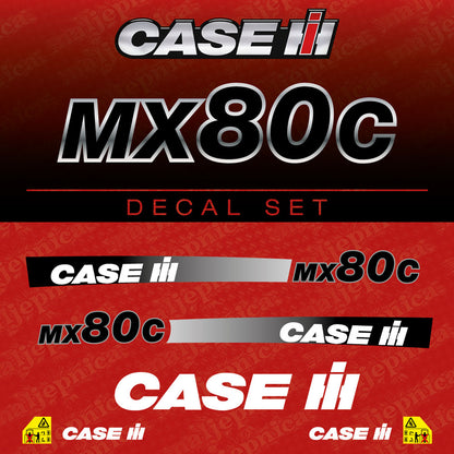 Case MX 80C Aftermarket Replacement Tractor Decal (Sticker) Set
