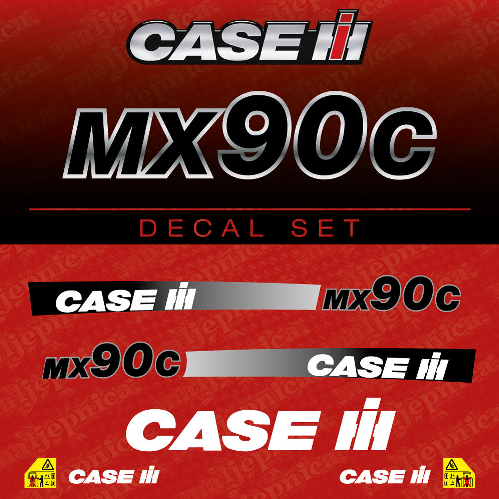 Case MX 90C Aftermarket Replacement Tractor Decal (Sticker) Set