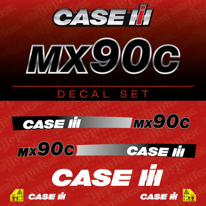 Case MX 90C Aftermarket Replacement Tractor Decal (Sticker) Set