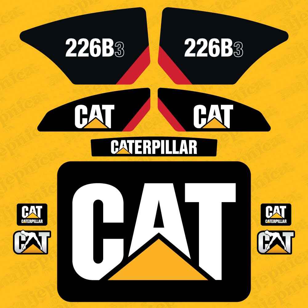 CAT Caterpillar 236B3 Replacement Decal Skid Steer Loader Set