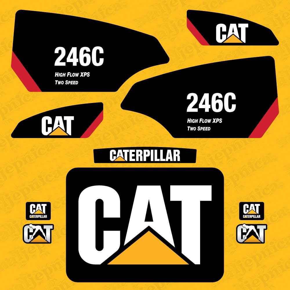 CAT Caterpillar 256C / HFX / TS Replacement Decal Skid Steer Loader Set