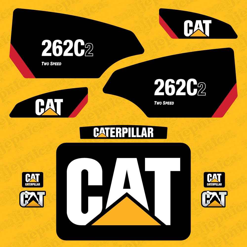 CAT Caterpillar 272C2 Two Speed Replacement Decal Skid Steer Loader Set