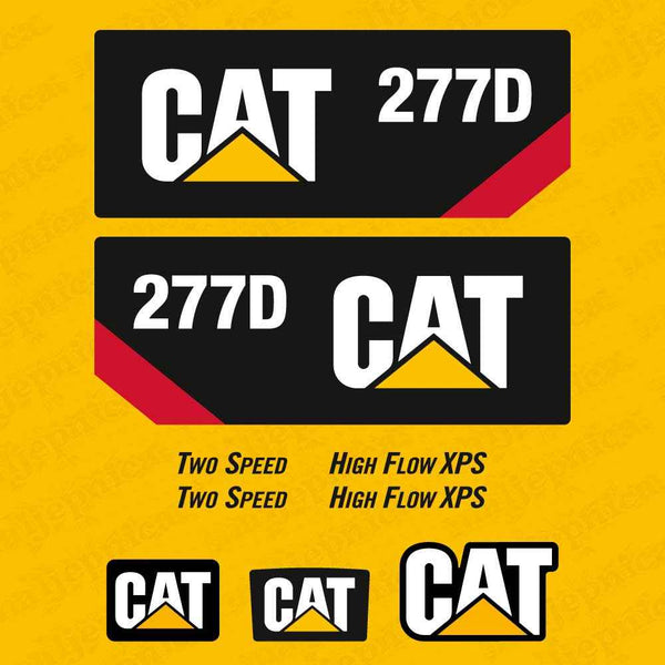 CAT Caterpillar 277D Replacement Decal Skid Steer Loader Set