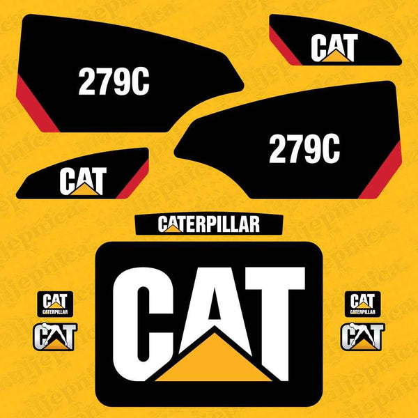 CAT Caterpillar 279C Two Speed Replacement Decal Skid Steer Loader Set (Copy)