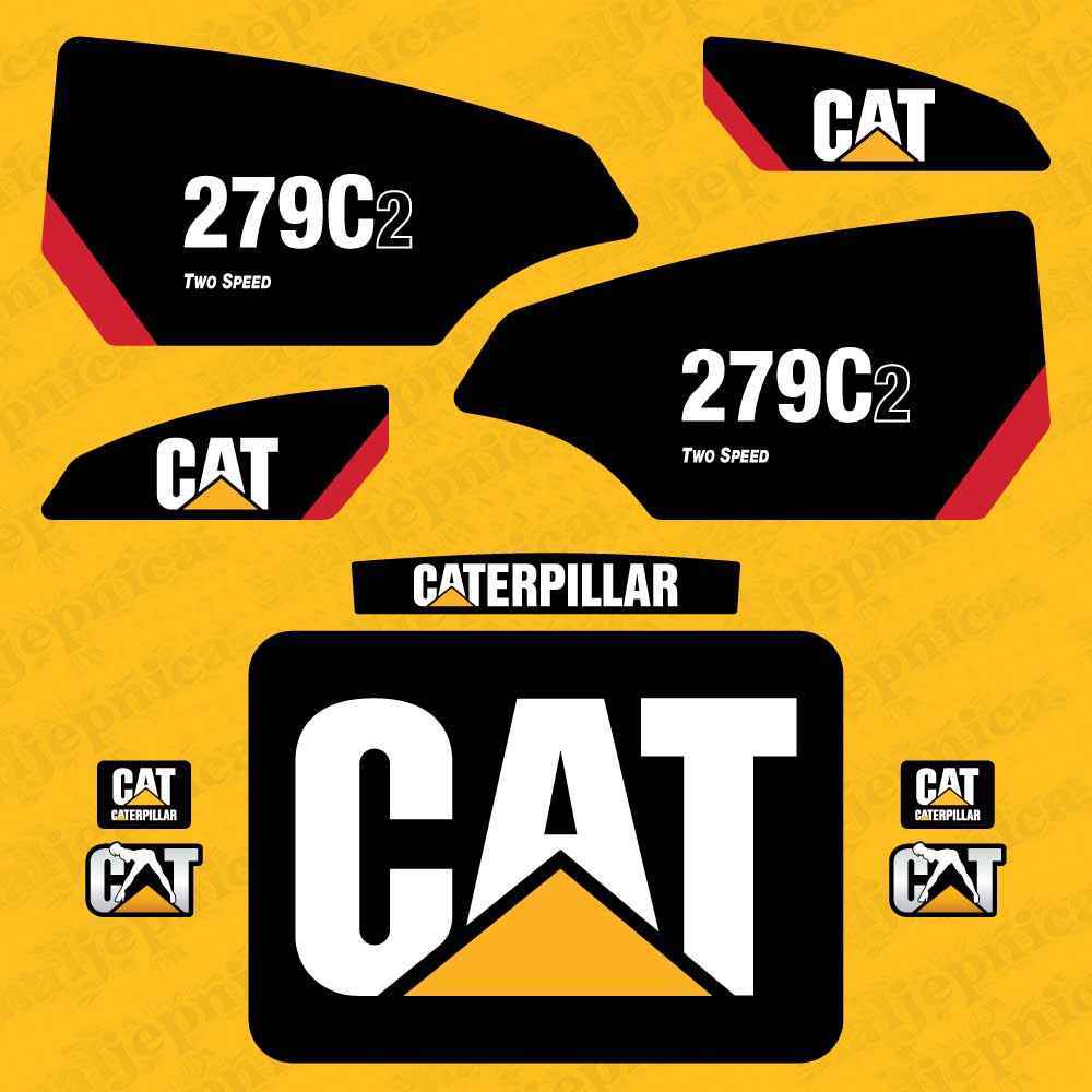 CAT Caterpillar 289C2 HXF Two Speed Replacement Decal Skid Steer Loader Set
