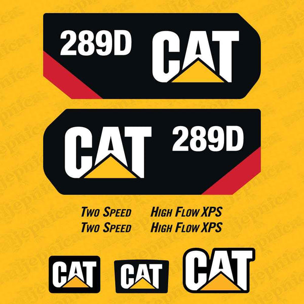 CAT Caterpillar 289D Replacement Decal Skid Steer Loader Set