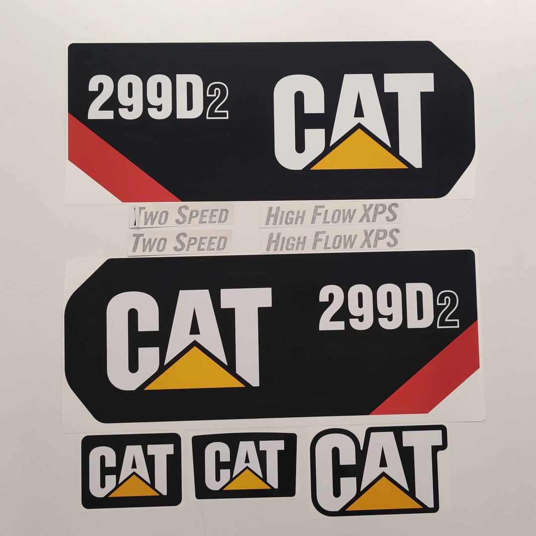 CAT Caterpillar 299D2 XHP Replacement Decal Skid Steer Loader Set