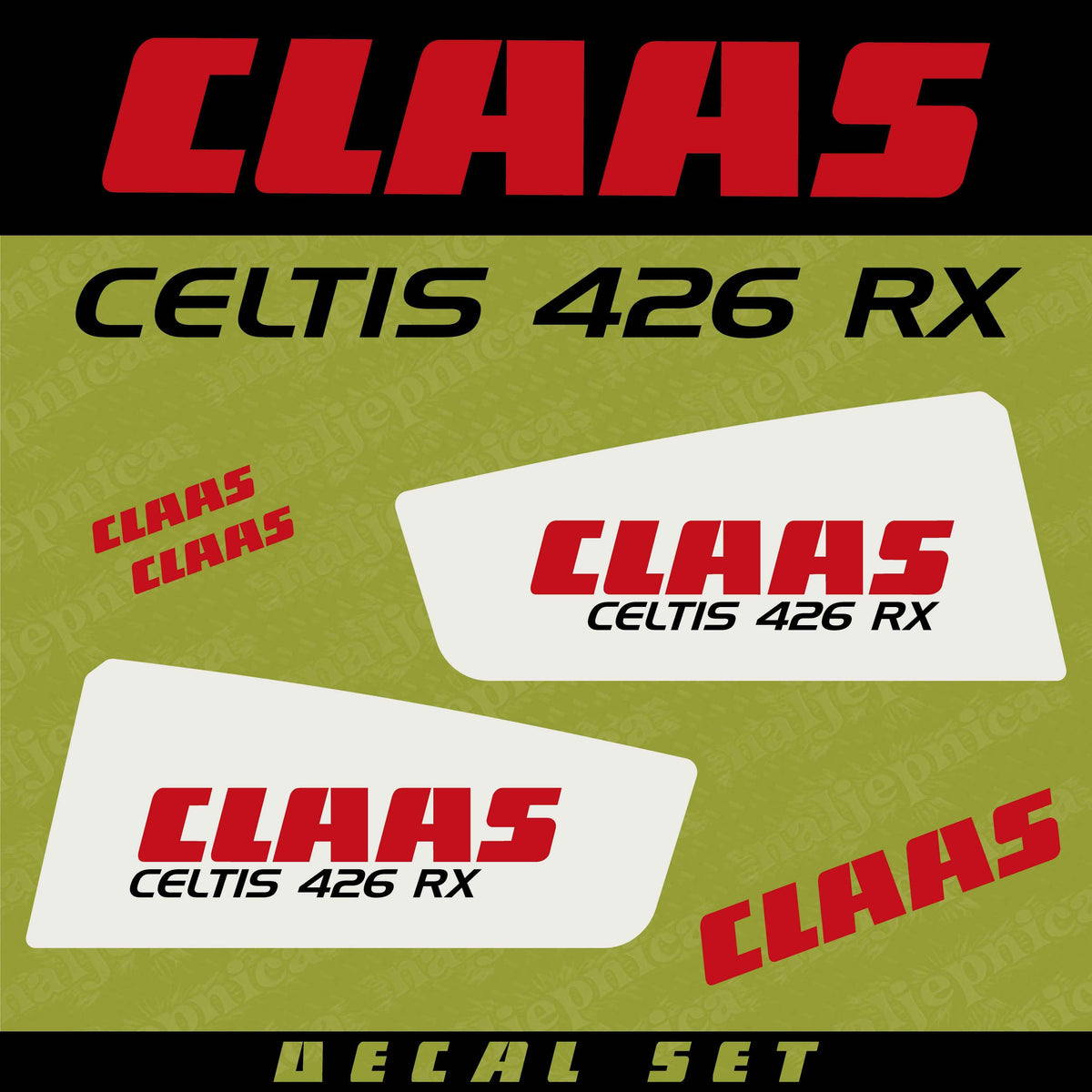 Claas Tractor Decals Replacement aufkleber adesivo sticker set – Decal ...