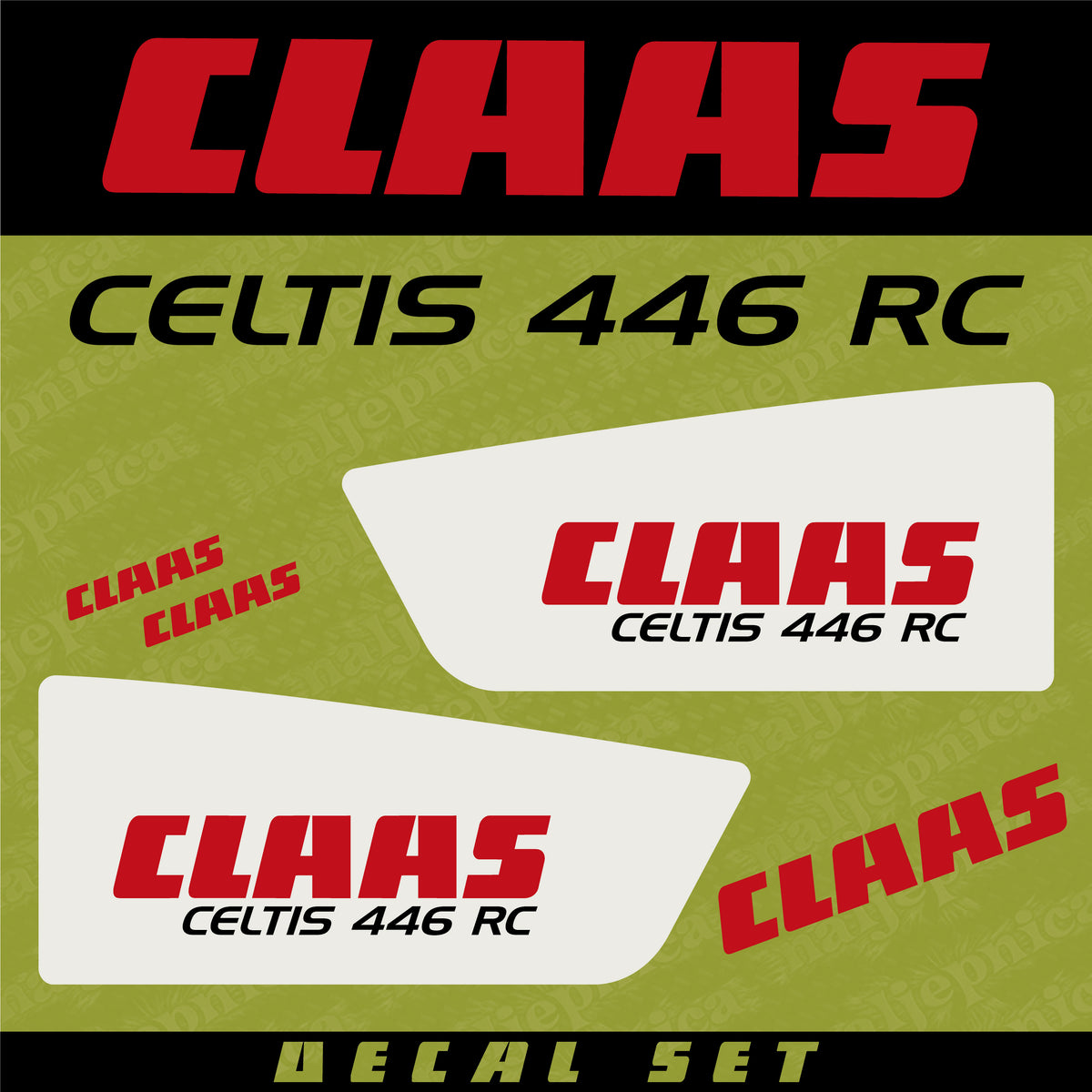 Claas Tractor Decals Replacement aufkleber adesivo sticker set – Decal ...