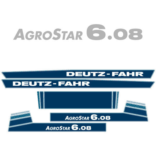 Deutz-Fahr AgroStar 6.08 tractor decal aufkleber adesivo sticker set replacement decal set