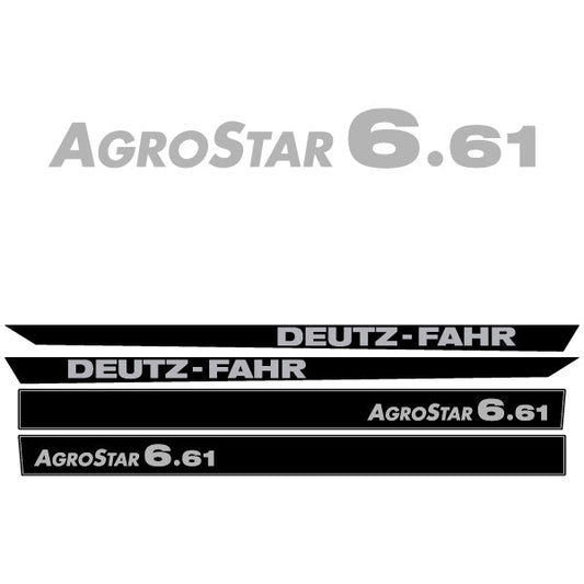 Deutz-Fahr AgroStar 6.61 tractor decal aufkleber adesivo sticker set replacement decal set